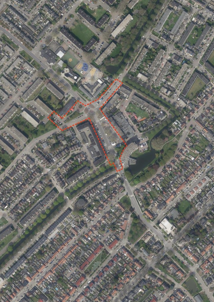 Luchtfoto van het Dillenburgplein